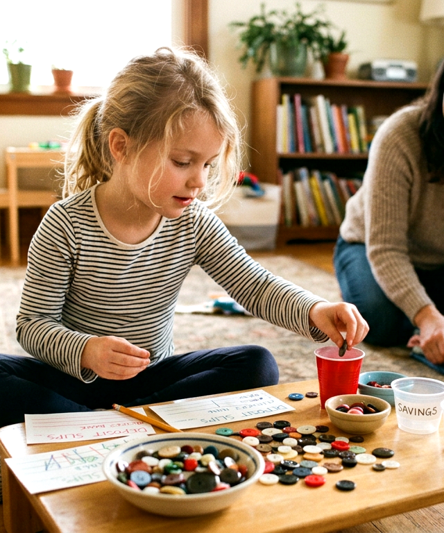 Bank Teller & Piggy Deposit — Pretend Play activity for ages 5–10 years (indoor, 15 min)