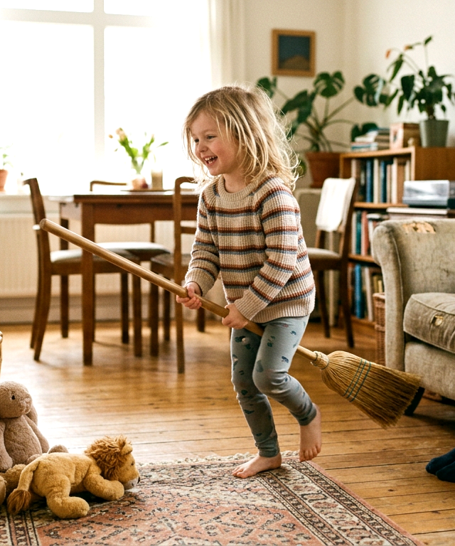 Broom-Handle Horse Rescue — Pretend Play activity for ages 3–7 years (indoor, 15 min)