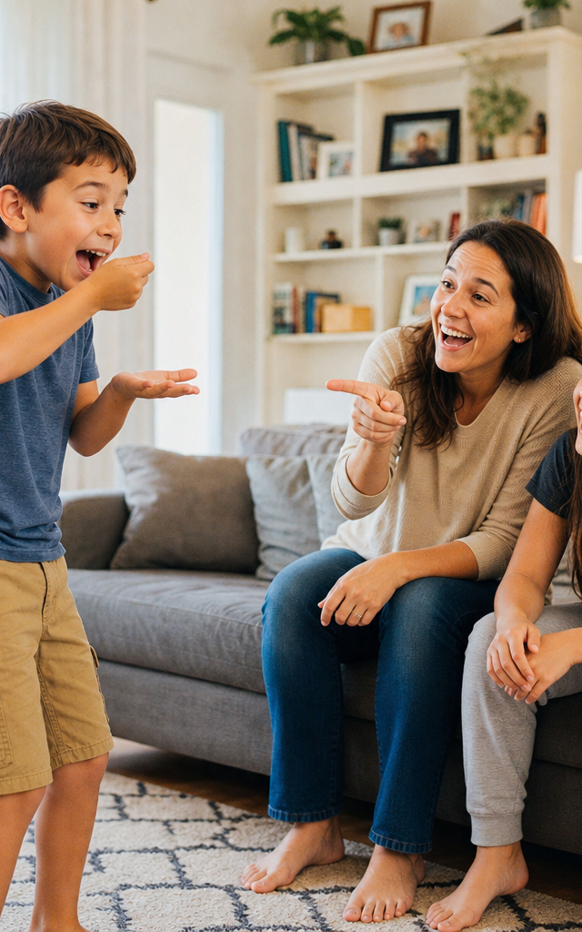 Charades Junior — Games activity for ages 4–10 years (indoor, 15 min)