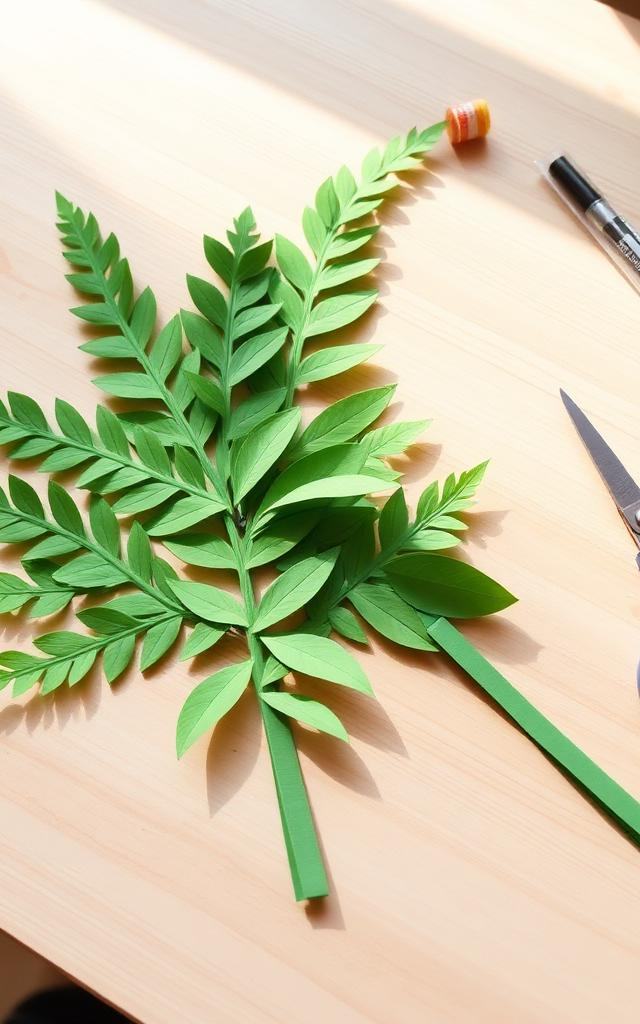 Layered Paper Fern Craft — Numbers & Math activity for ages 6–10 years (indoor, 60 min)