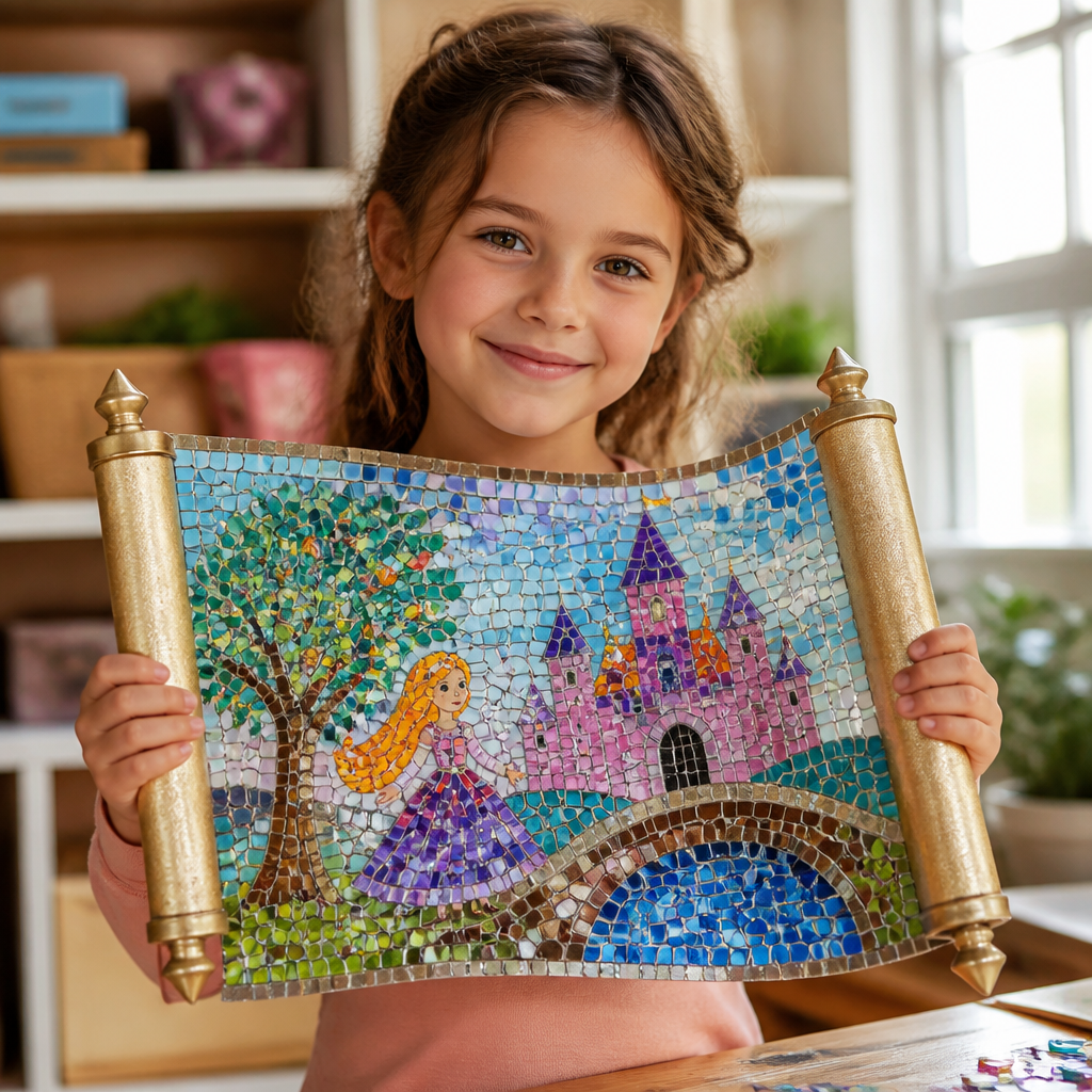 Enchanted Scroll Mosaic: A Tiled Tale — Reading & Literacy activity for ages 6–10 years (indoor, 60 min)