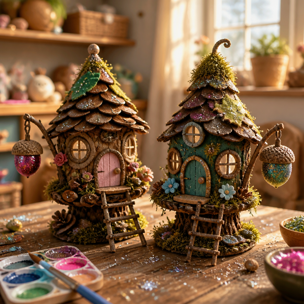 Fairy Tale Pinecone & Acorn Treehouses — Arts & Crafts activity for ages 6–10 years (indoor, 60 min)