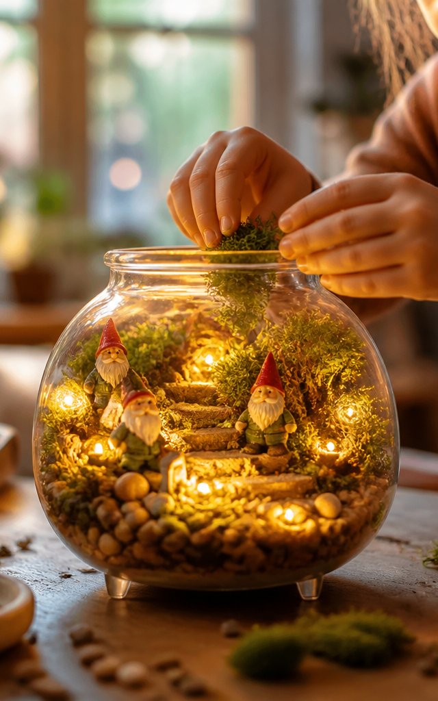 Gnome's Garden Glowing Moss Terrarium — Magic Tricks activity for ages 6–10 years (indoor, 45 min)