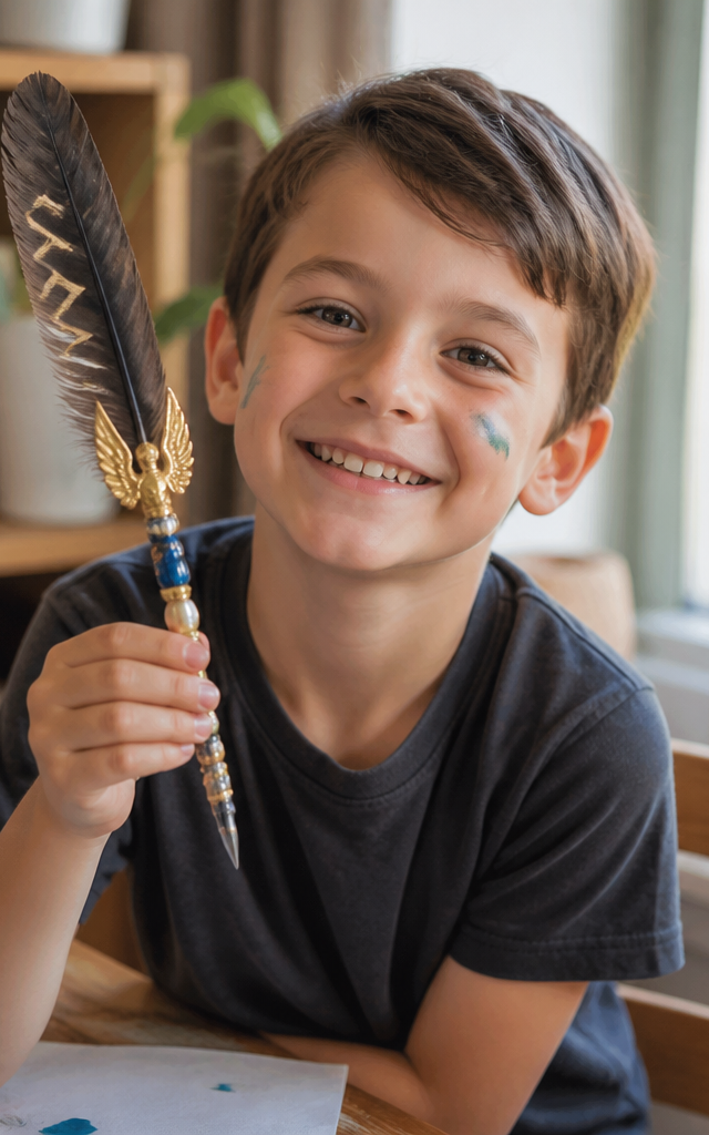 Griffin Feather Quill Pen Design — Animals activity for ages 6–10 years (indoor, 60 min)