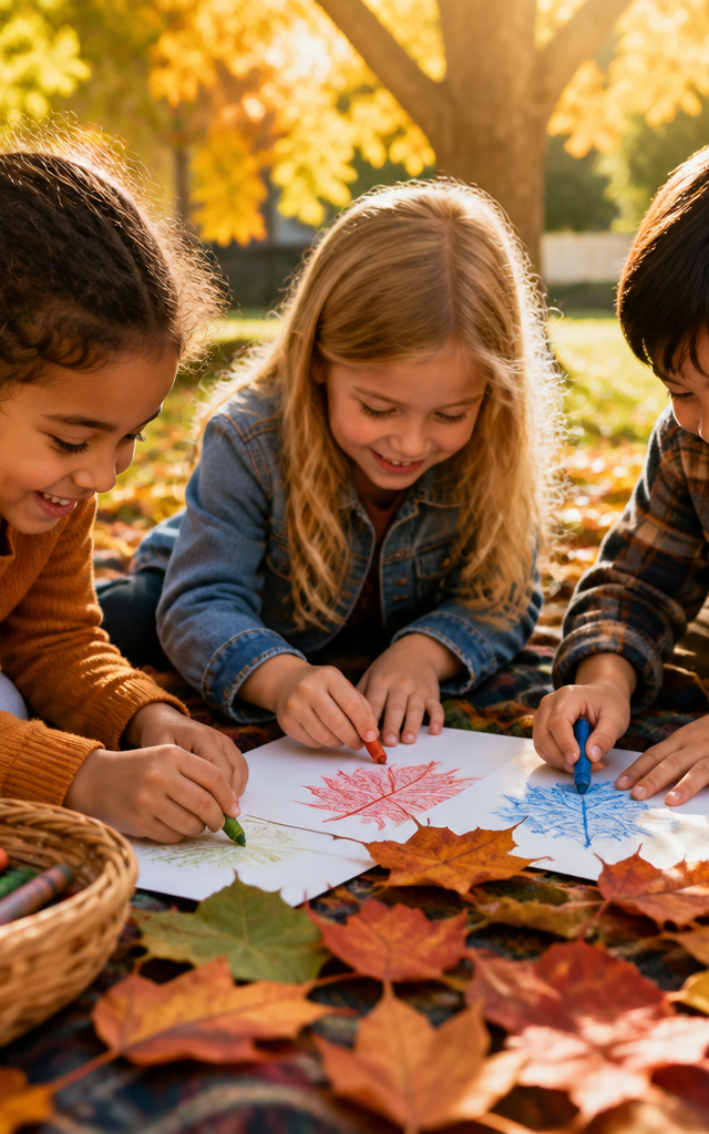 Magical Forest Creature Leaf Rubbings — Nature & Outdoor Play activity for ages 4–8 years (outdoor, 45 min)