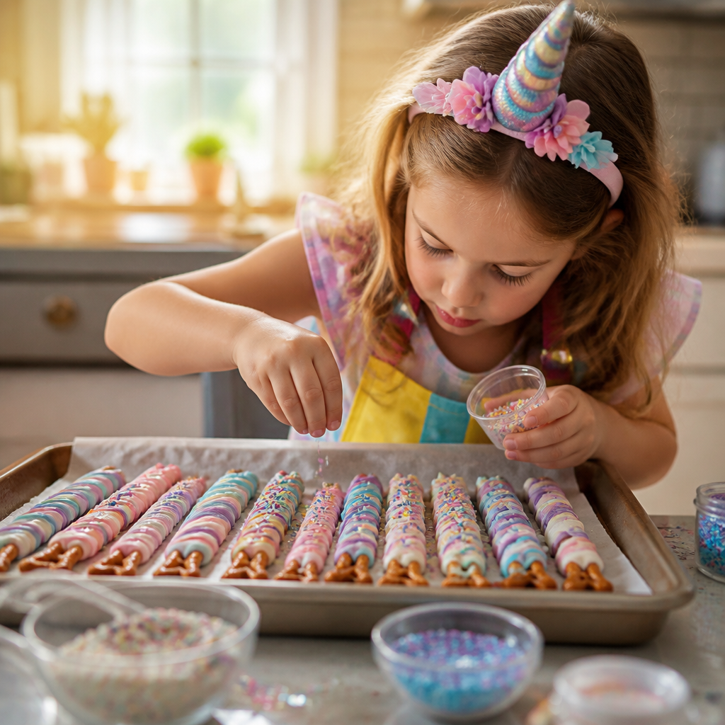 Magical Unicorn Horn Pretzel Twists — Cooking & Baking activity for ages 5–10 years (indoor, 60 min)