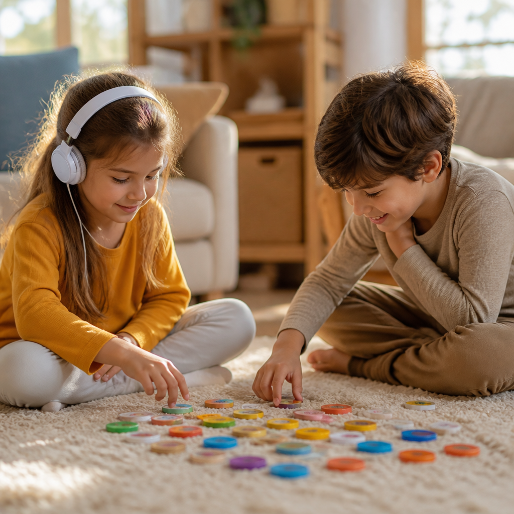 Melody Memory Game with Bottle Cap Notes — Music activity for ages 5–9 years (indoor, 60 min)