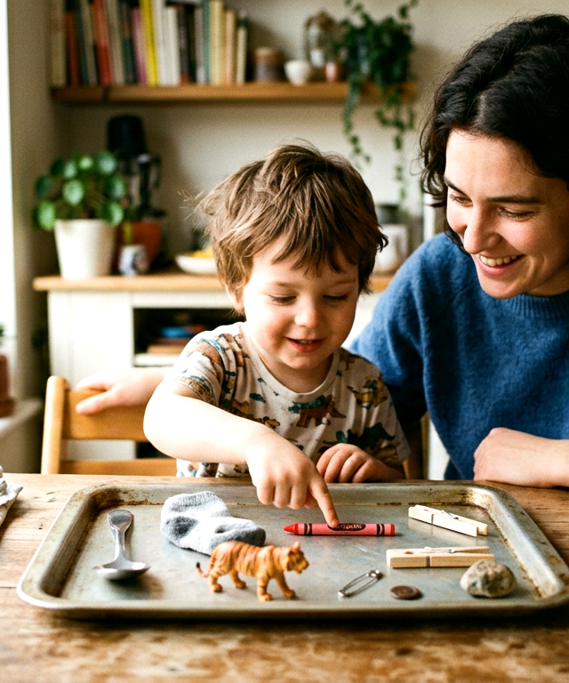Memory Tray Snap — Games activity for ages 4–11 years (indoor, 15 min)