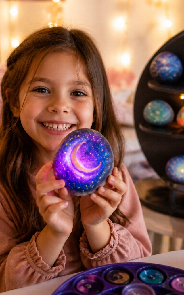 Mystic Moon Rock Painting Kit — Fantasy & Characters activity for ages 6–10 years (indoor, 60 min)