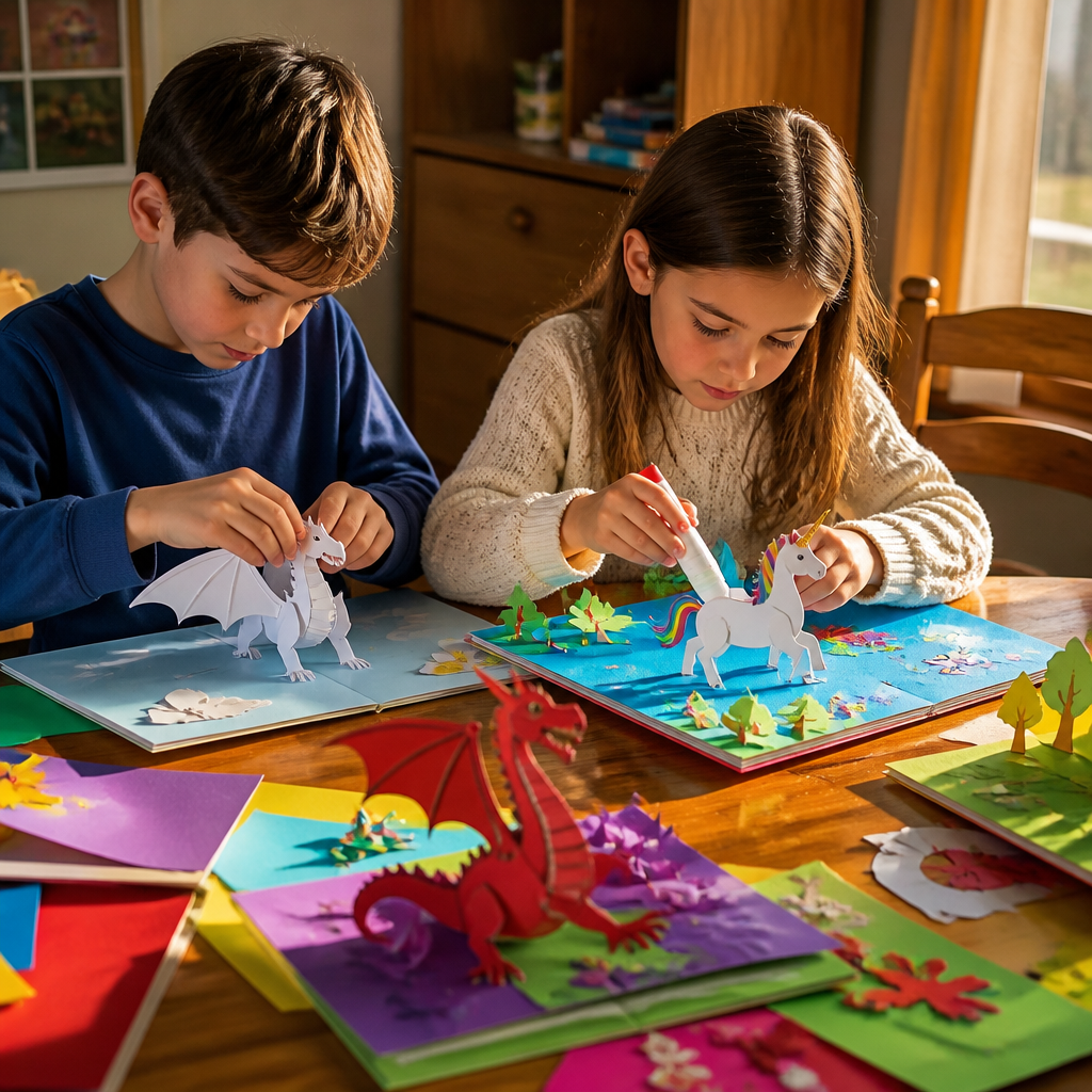 Mythical Creature Pop-Up Book Wonders — Reading & Literacy activity for ages 6–10 years (indoor, 60 min)