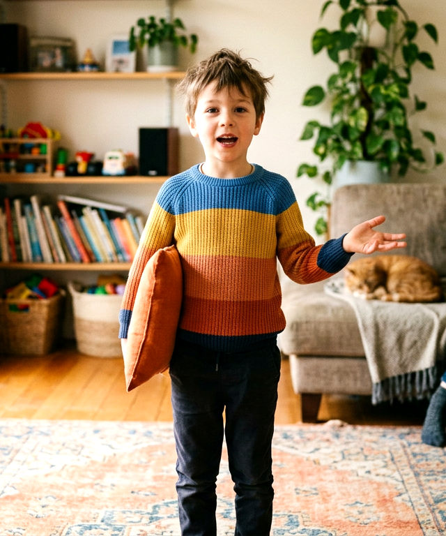 News Reporter Household Update — Pretend Play activity for ages 5–11 years (indoor, 15 min)