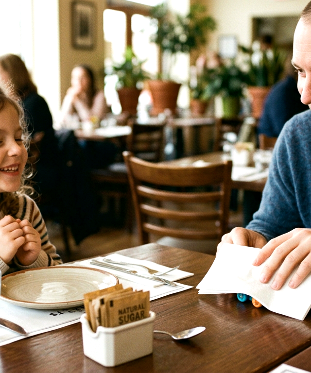 Restaurant Napkin Mystery Bag — On-the-Go & Waiting activity for ages 4–10 years (indoor, 15 min)