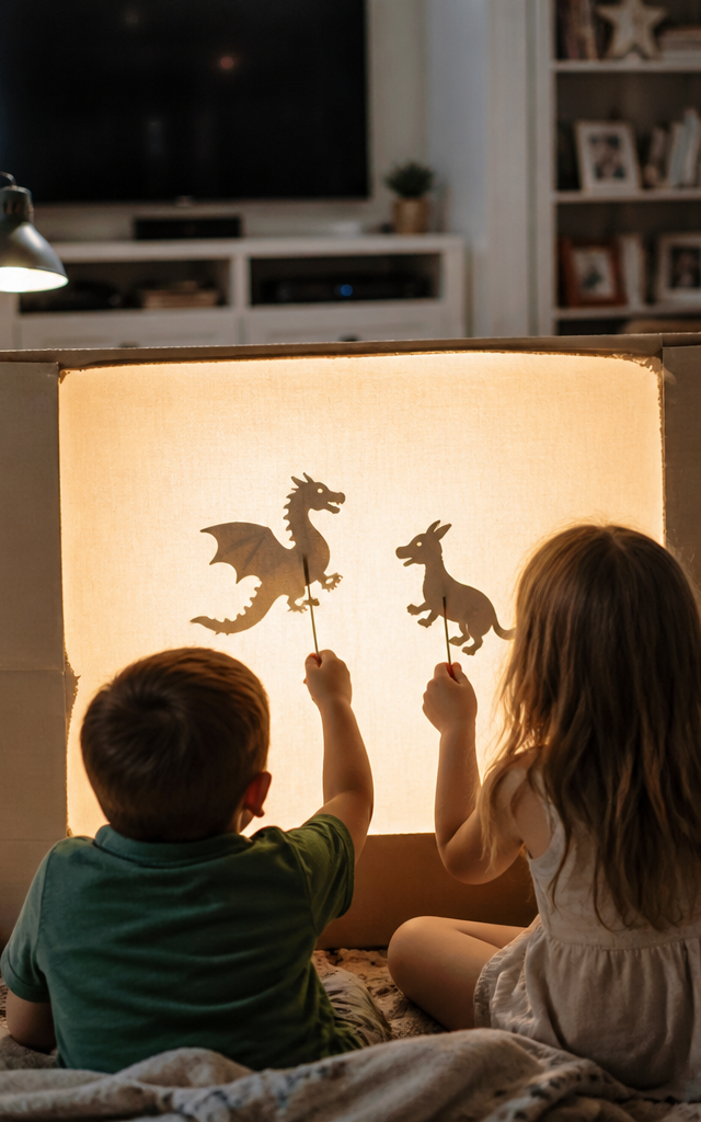 Shadow Puppet Safari Adventure — Pretend Play activity for ages 4–9 years (indoor, 60 min)