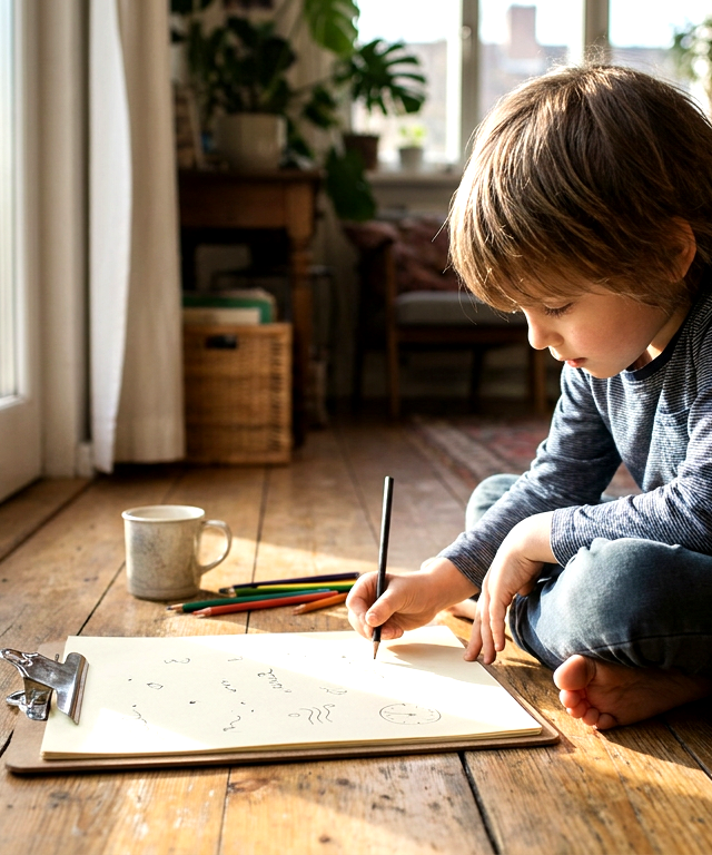 Sound Map Silent Draw — Quiet Time & Calm Corner activity for ages 4–10 years (indoor, 15 min)