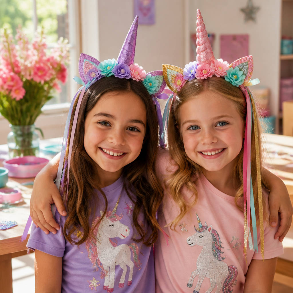 Sparkle-Dusted Unicorn Horn Headbands — Fantasy & Characters activity for ages 5–9 years (indoor, 60 min)