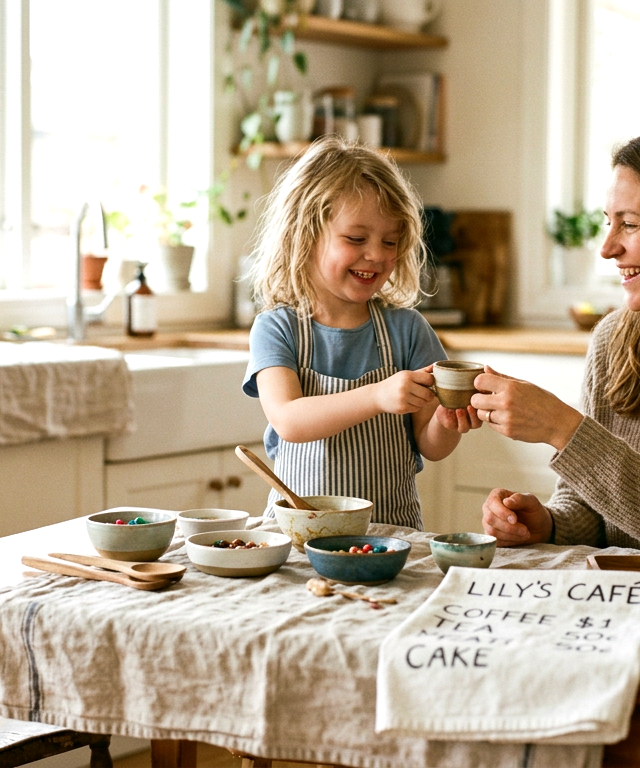 Tiny Café Counter — Pretend Play activity for ages 3–7 years (indoor, 25 min)