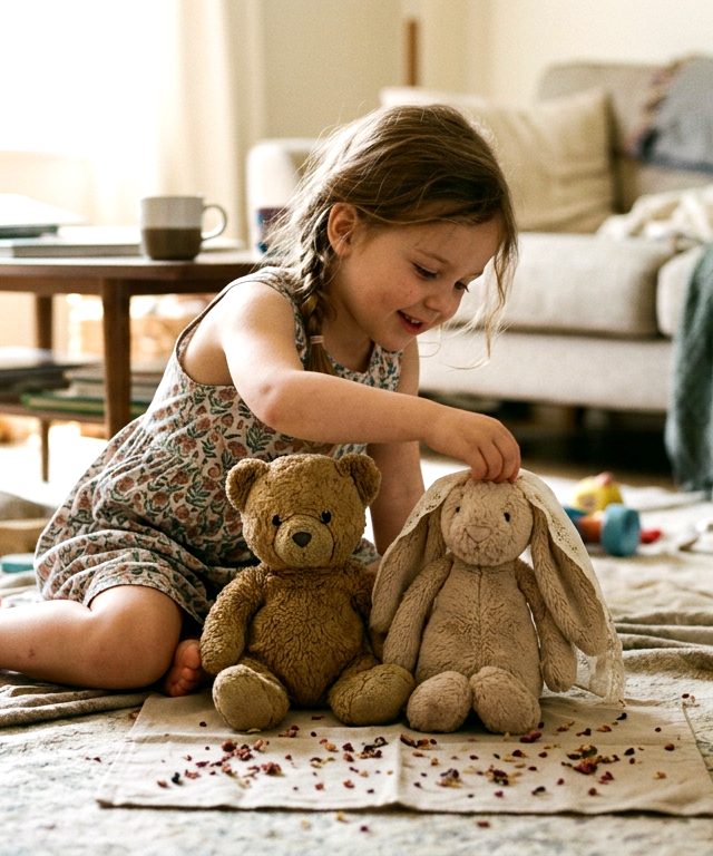 Wedding of the Stuffies — Pretend Play activity for ages 3–8 years (indoor, 15 min)
