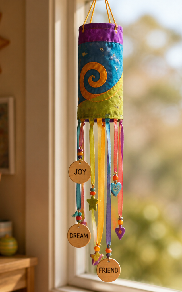 Whispering Windsock Word Chimes — Reading & Literacy activity for ages 6–10 years (indoor, 60 min)