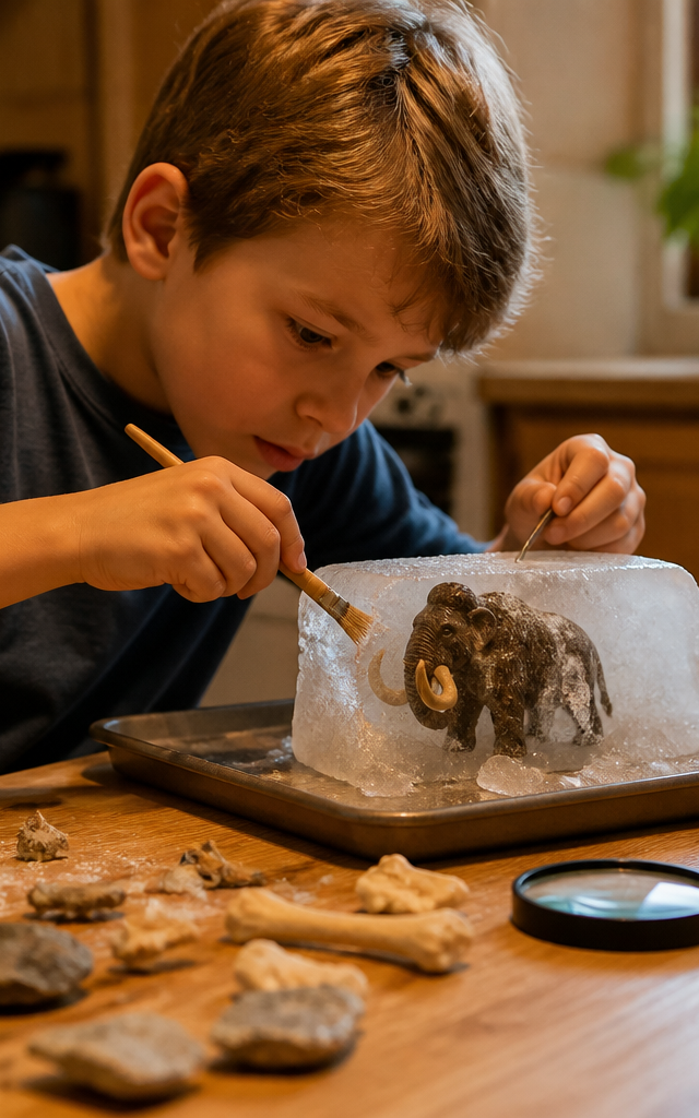 Woolly Mammoth Ice Age Dig — Animals activity for ages 5–9 years (indoor, 60 min)