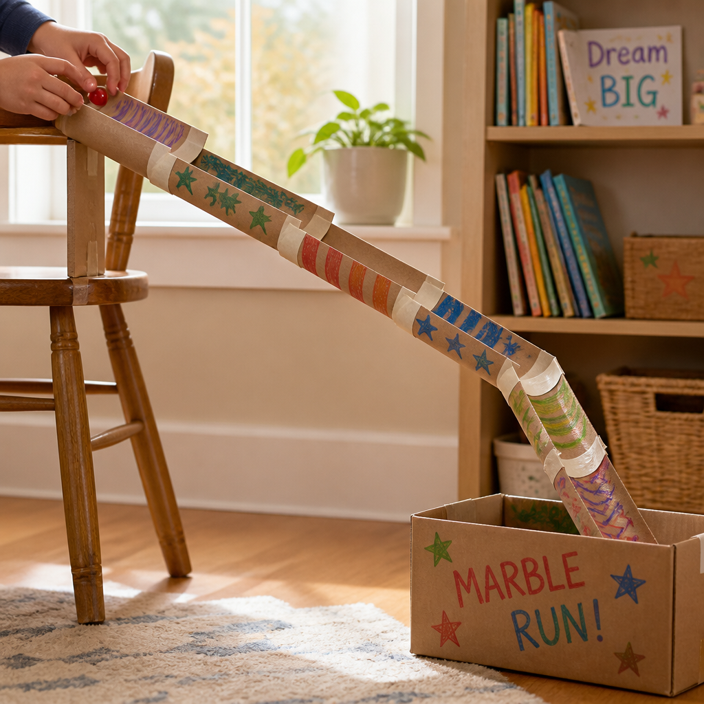 Recycled Material Conveyor Belt Contraption — Construction & Engineering activity for ages 6–10 years (indoor, 60 min)