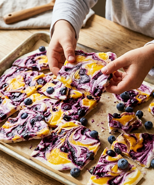 Color-Burst Yogurt Bark — Cooking & Baking activity for ages 3–8 years (indoor, 20 min)
