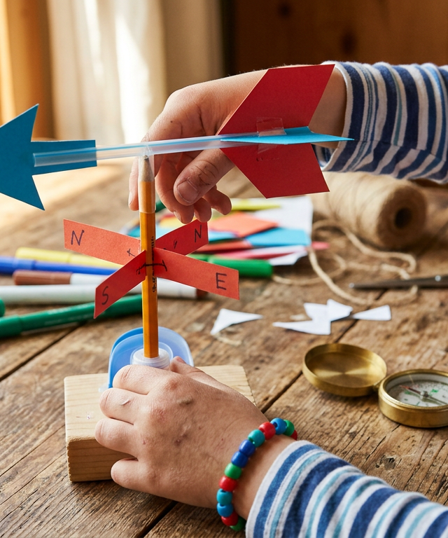 DIY Wind Vane Weather Lab — Science Experiments activity for ages 6–8 years (outdoor, 40 min)
