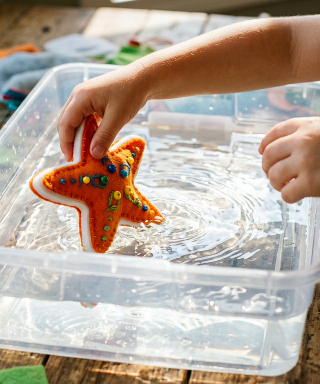Floating Felt Ocean Creatures — Arts & Crafts activity for ages 3–6 years (indoor, 20 min)