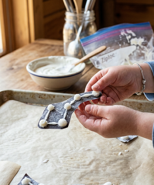 Frozen Yogurt Dot Constellations — Cooking & Baking activity for ages 3–6 years (indoor, 25 min)
