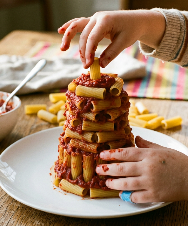 Pasta Noodle Sculptures — Cooking & Baking activity for ages 5–8 years (indoor, 50 min)