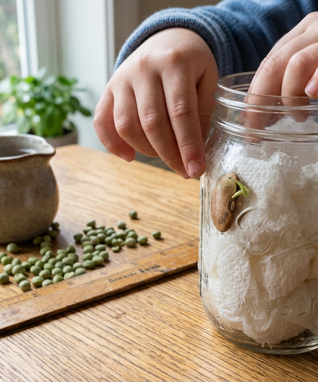 Seed Sprouting Jar Observation — Science Experiments activity for ages 3–6 years (indoor, 20 min)