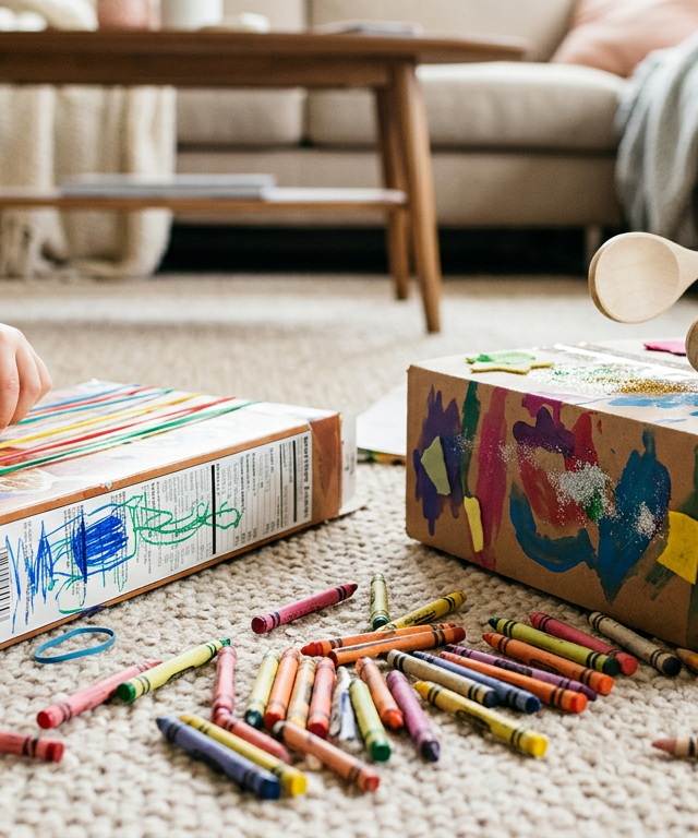 Cardboard Box Orchestra — Arts & Crafts activity for ages 3–9 years (indoor, 45 min)