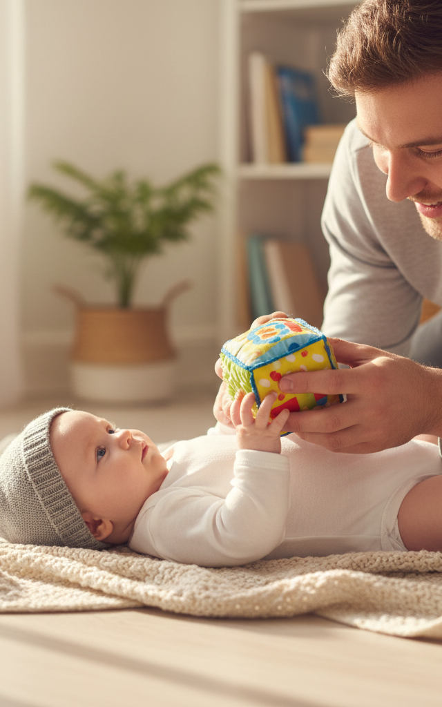 Softie Squeeze & Reach — Baby (0–12 months) activity for ages 0–3 months (indoor, 5 min)