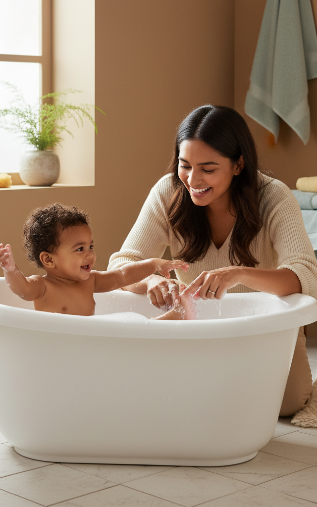 Bath Time Storyteller — Baby (0–12 months) activity for ages 10–12 months (indoor, 15 min)