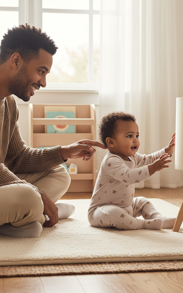 My Living Room Adventure — Baby (0–12 months) activity for ages 7–9 months (indoor, 10 min)