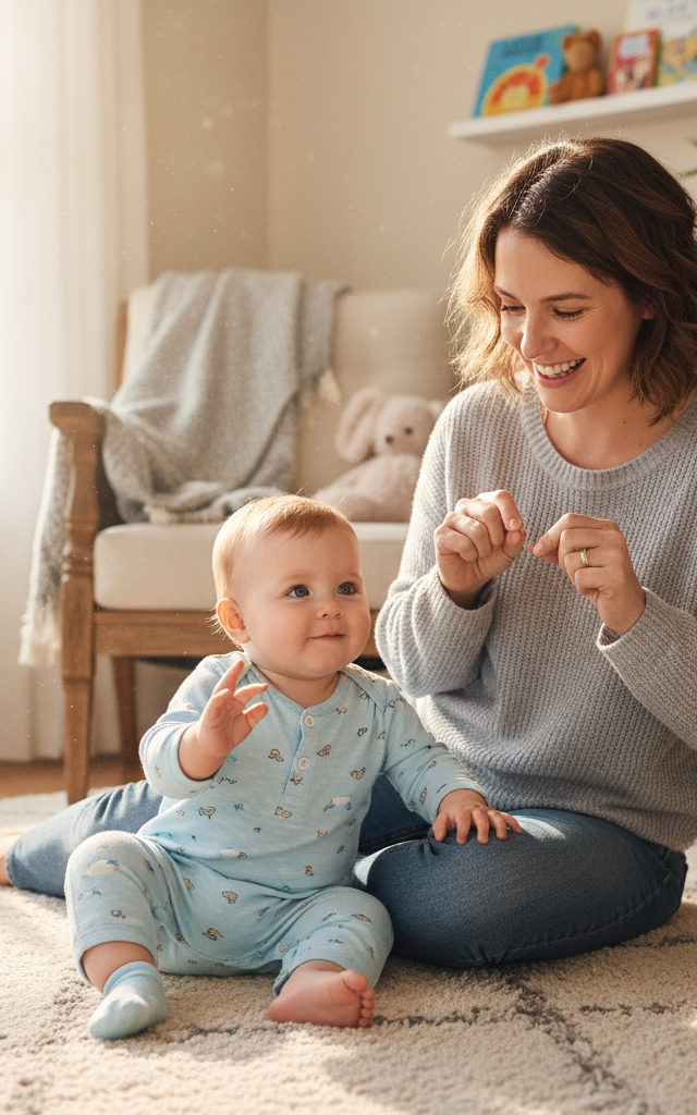 My First Signs: Milk, More, All Done! — Baby (0–12 months) activity for ages 6–12 months (indoor, 10 min)