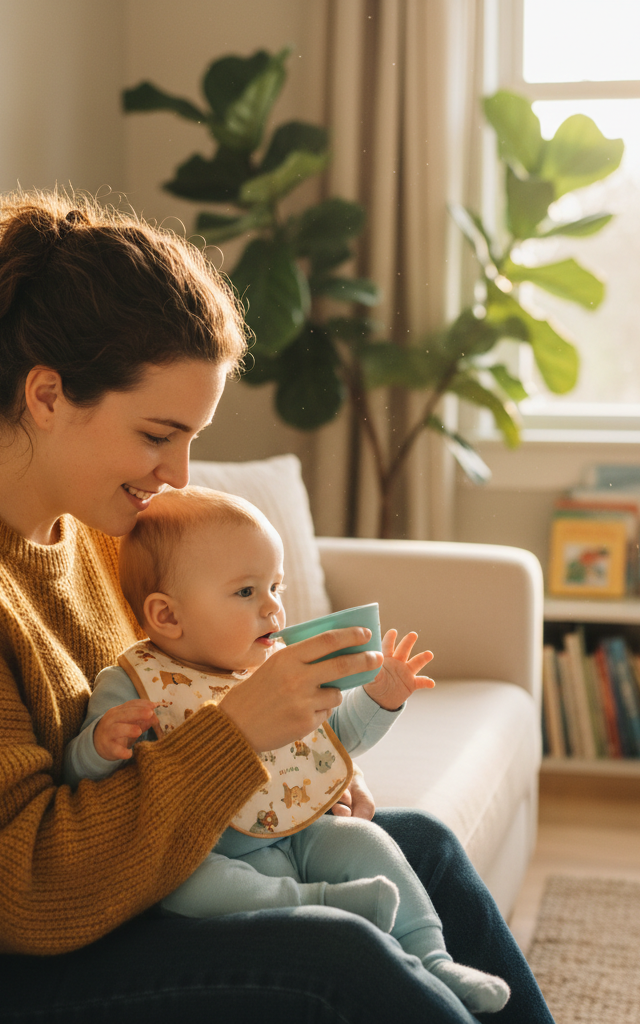 Sip and See: Building Open-Cup Skills — Baby (0–12 months) activity for ages 6–9 months (indoor, 10 min)