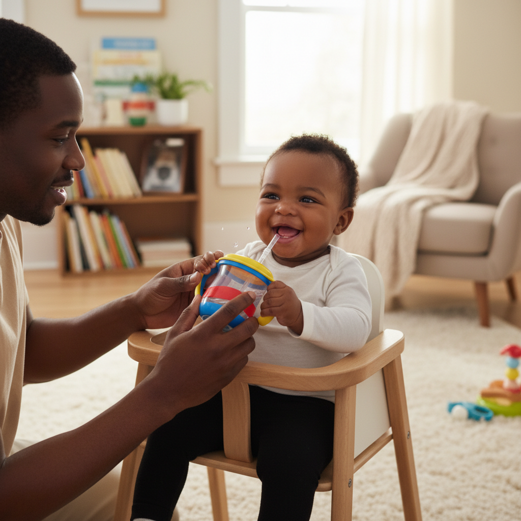Sippy Straw Sips — Baby (0–12 months) activity for ages 9–12 months (indoor, 10 min)