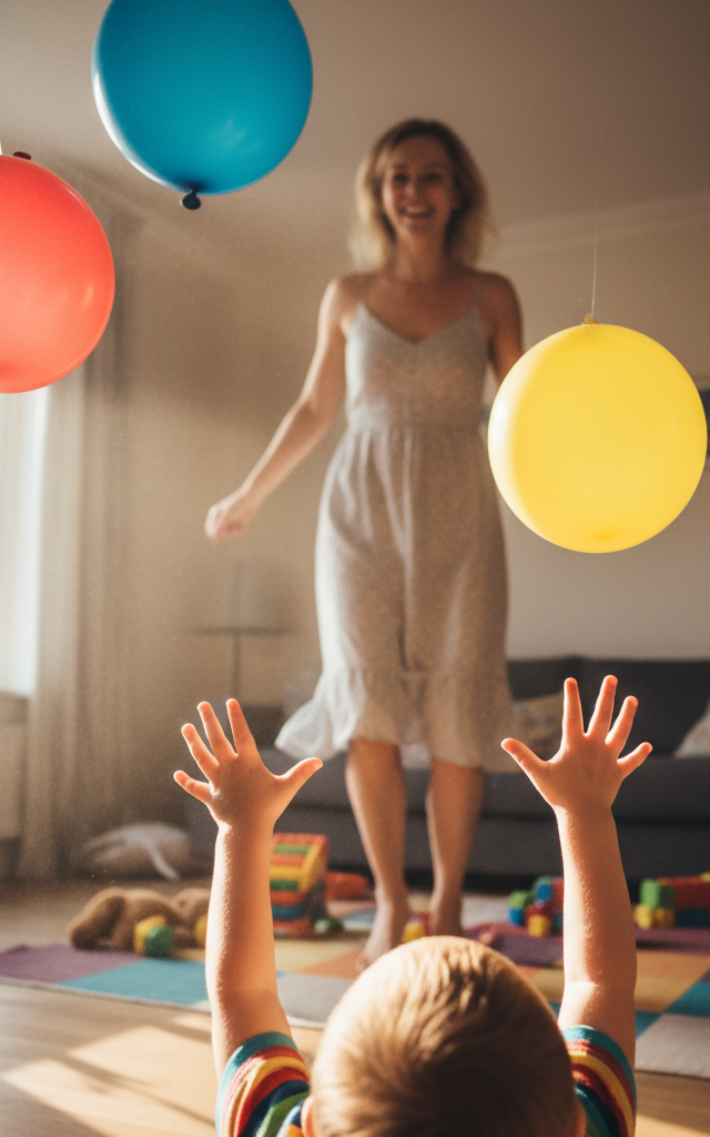 Keep the Balloon Up Rules Relay — Movement activity for ages 5–10 years (indoor, 20 min)