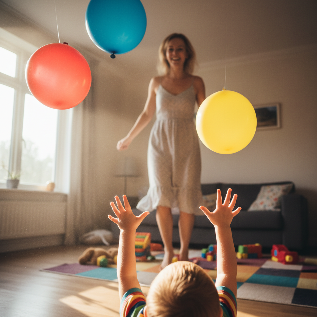 Keep the Balloon Up Rules Relay — Movement activity for ages 5–10 years (indoor, 20 min)