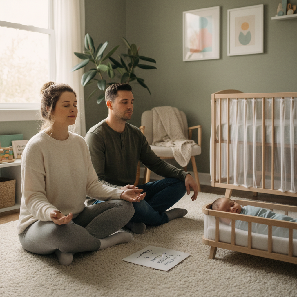 Nursery Reset: Box Breathing for Parents — Parent Care activity for ages For parents (indoor, 10 min)