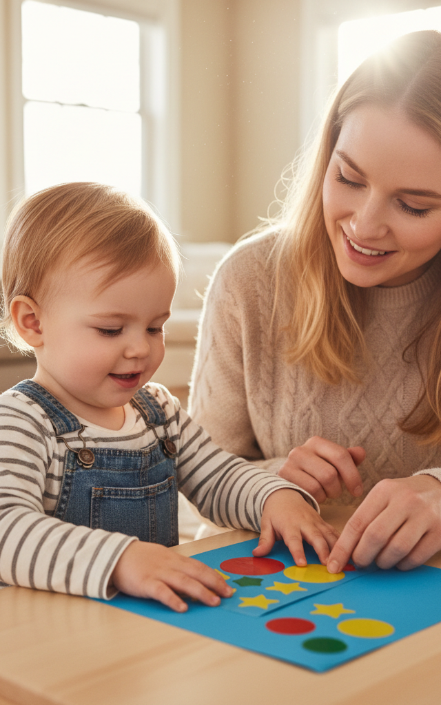 Sticker Discovery Sheet — Toddler (12–36 months) activity for ages 18–24 months (indoor, 15 min)