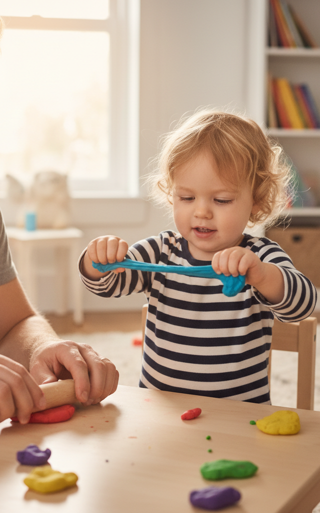 Play-Dough Pinch & Pull — Toddler (12–36 months) activity for ages 24–30 months (indoor, 15 min)