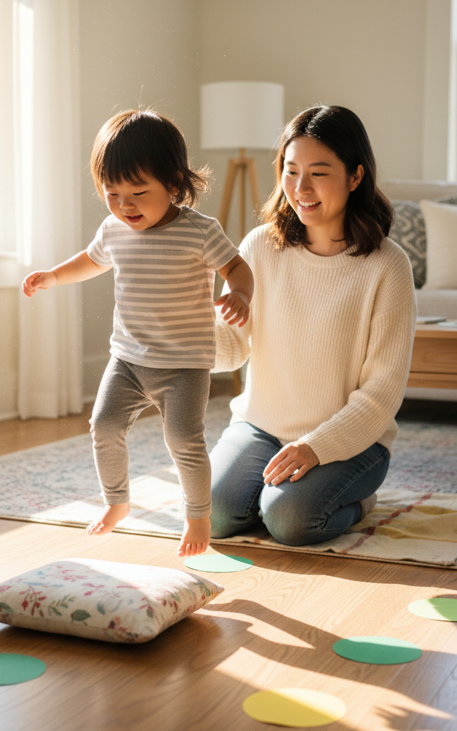 Two-Foot Tiptoe Jumps — Toddler (12–36 months) activity for ages 24–30 months (indoor, 10 min)