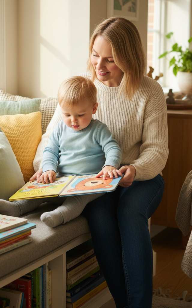 My First Words Book Nook — Toddler (12–36 months) activity for ages 12–18 months (indoor, 15 min)