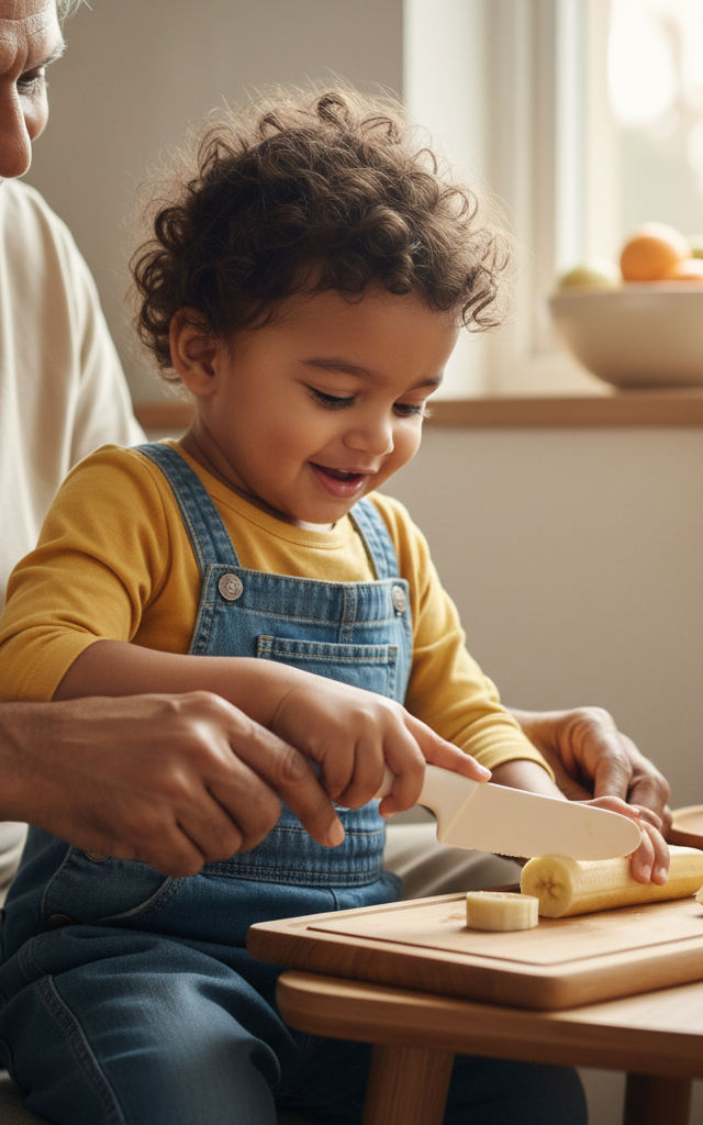 Choking-Safe Chopping Board — Toddler (12–36 months) activity for ages 12–24 months (indoor, 15 min)