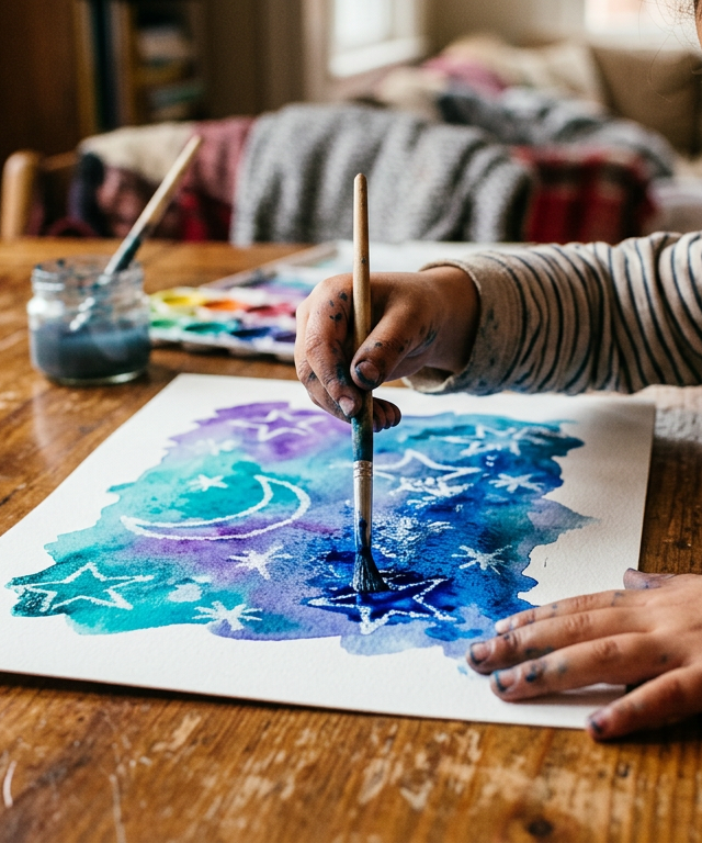 Crayon Wax-Resist Secret Messages — Arts & Crafts activity for ages 3–6 years (indoor, 20 min)