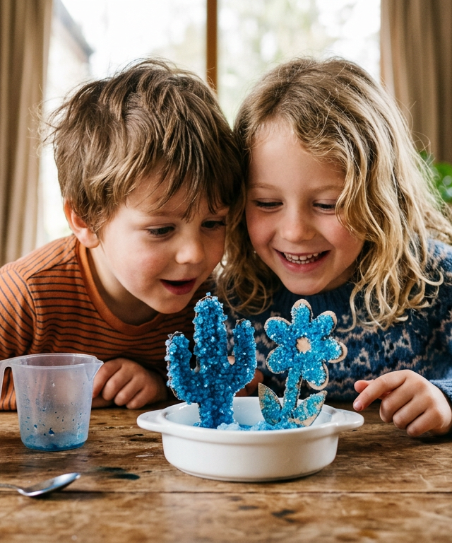 Crystal Garden: Grow Your Own Salt Crystals — Science Experiments activity for ages 4–10 years (indoor, 30 min)