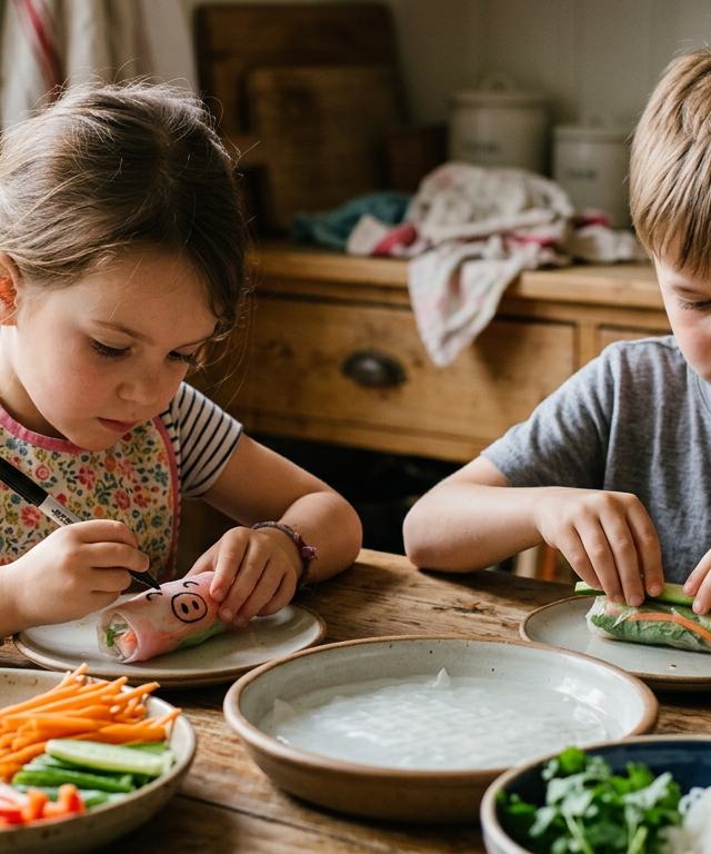 Edible Animal Farm Rice Paper Rolls — Cooking & Baking activity for ages 4–10 years (indoor, 45 min)