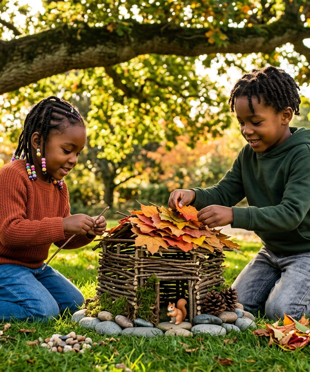 Magical Mini-Forts for Forest Creatures — Nature & Outdoor Play activity for ages 3–10 years (outdoor, 45 min)