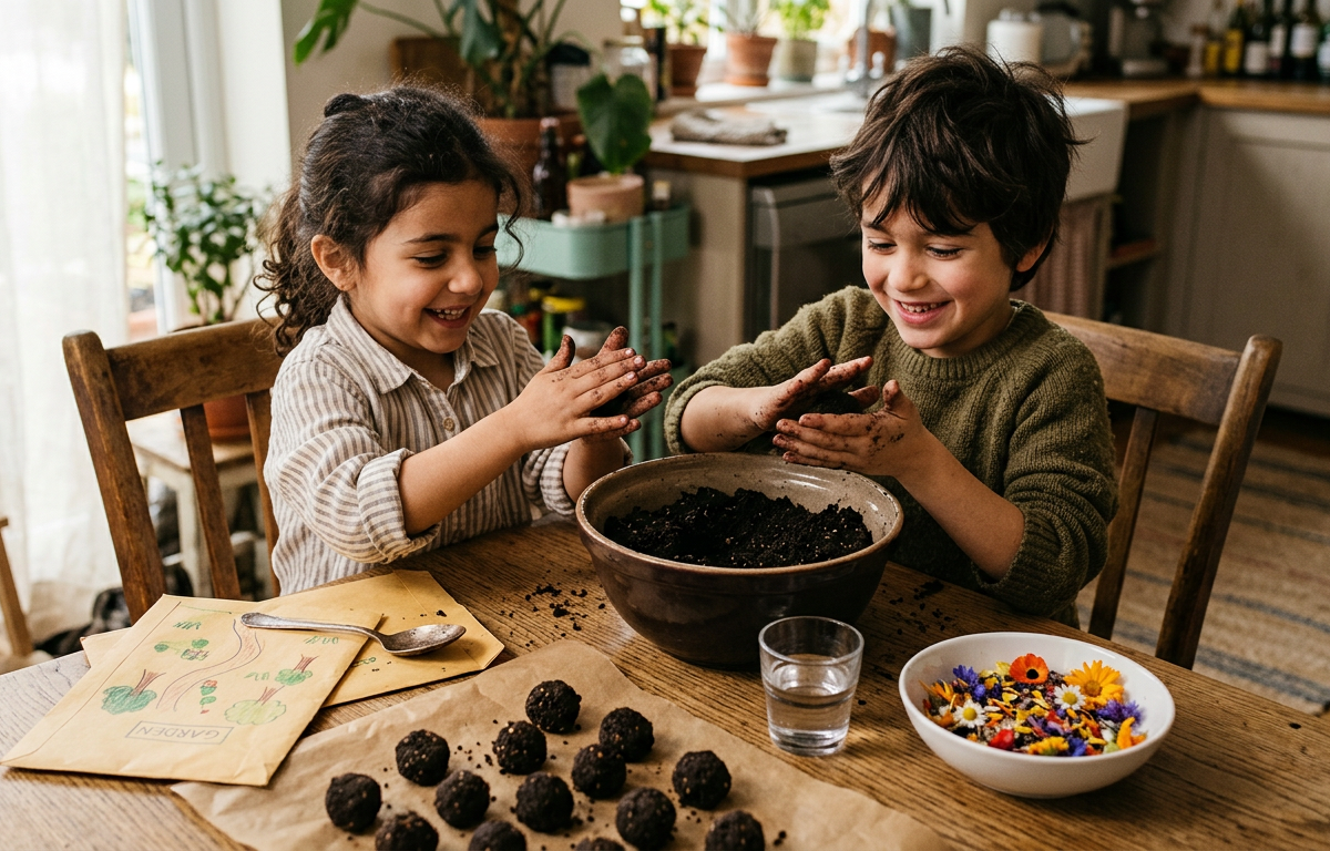 Secret Agent Seed Bombs for Community Kindness — Building Character activity for ages 3–9 years (indoor, 30 min)
